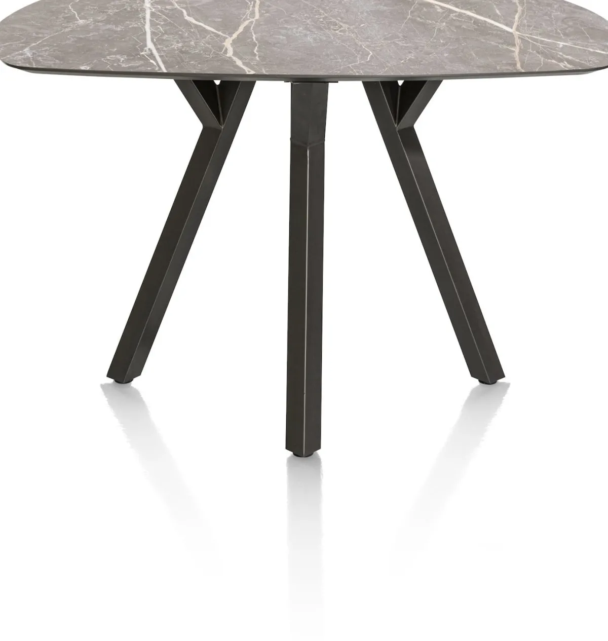 Online XOOON MINATO bartafel - ovaal - 150 x 105 cm (h: 92 cm) - lichtgrijs