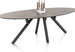 Online XOOON MINATO eetkamertafel - ellips - 240 x 110 cm - lichtgrijs
