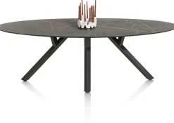 Outlet XOOON MINATO eetkamertafel - ellips - 240 x 110 cm - marmerlook