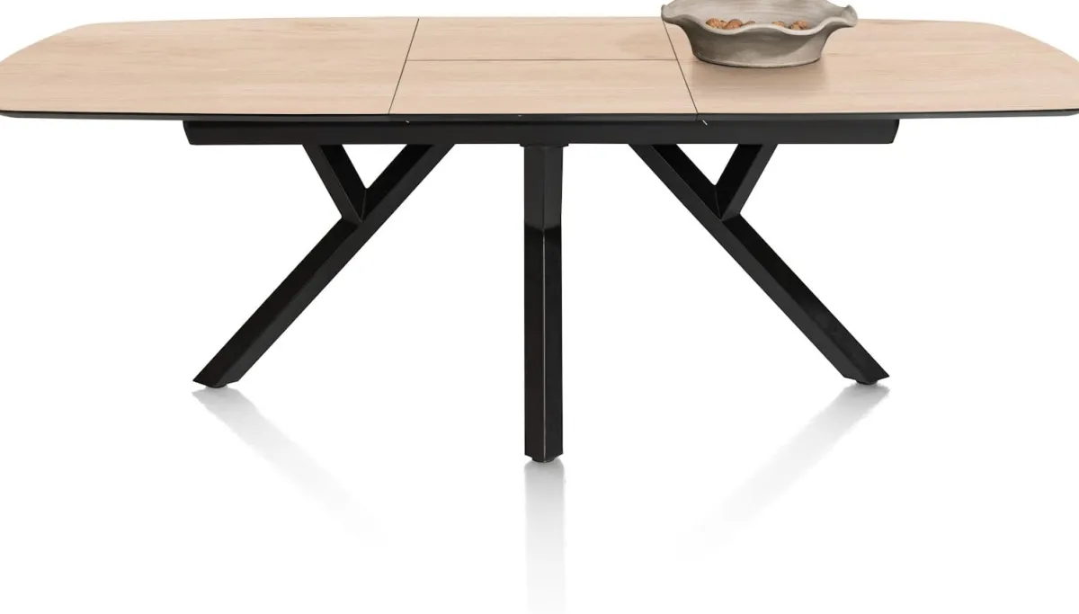XOOON MINATO uitschuiftafel - ovaal - 180 (+ 60) x 110 cm - eiken look