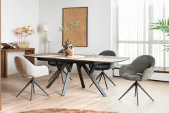 XOOON MINATO uitschuiftafel - ovaal - 180 (+ 60) x 110 cm - eiken look