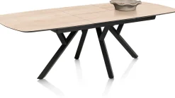 XOOON MINATO uitschuiftafel - ovaal - 180 (+ 60) x 110 cm - eiken look