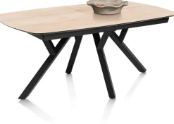 XOOON MINATO uitschuiftafel - ovaal - 180 (+ 60) x 110 cm - eiken look