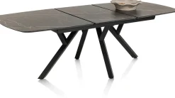 Best XOOON MINATO uitschuiftafel - ovaal - 180 (+ 60) x 110 cm - marmerlook