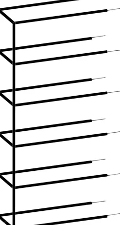 Sale XOOON Modulo aanbouwrek in metaal 45 cm, 5 nivo's -