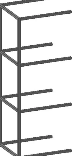 Sale XOOON Modulo aanbouwrek in metaal 45 cm, 3 nivo's -