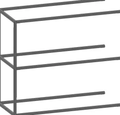 Outlet XOOON Modulo aanbouwrek in metaal 90 cm, 2 nivo's -