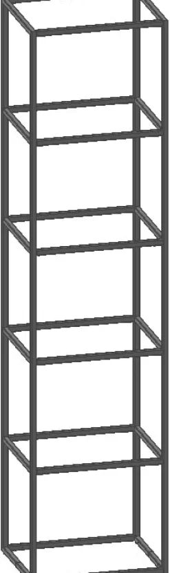 Clearance XOOON Modulo basisrek in metaal 45 cm, 5 nivo's -