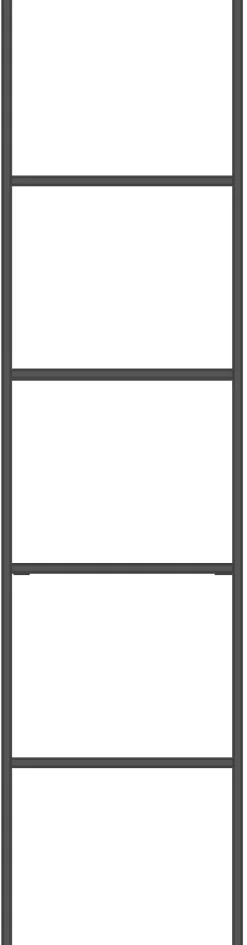 Clearance XOOON Modulo basisrek in metaal 45 cm, 5 nivo's -