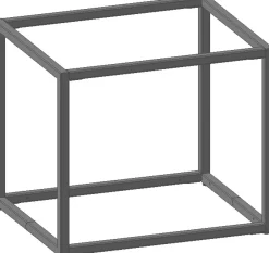 Sale XOOON Modulo basisrek in metaal 45 cm, 1 nivo -