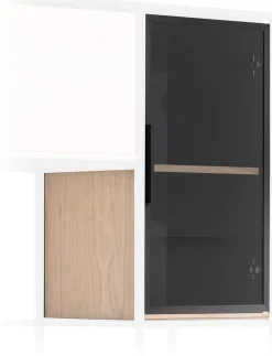 Clearance XOOON Modulo kast in naturel 45 cm met 1 glasdeur -