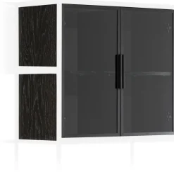 XOOON Modulo kast in onyx 90 cm met glasdeuren -