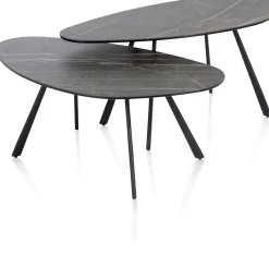 XOOON Montello lage salontafel met keramiek blad 94x49cm