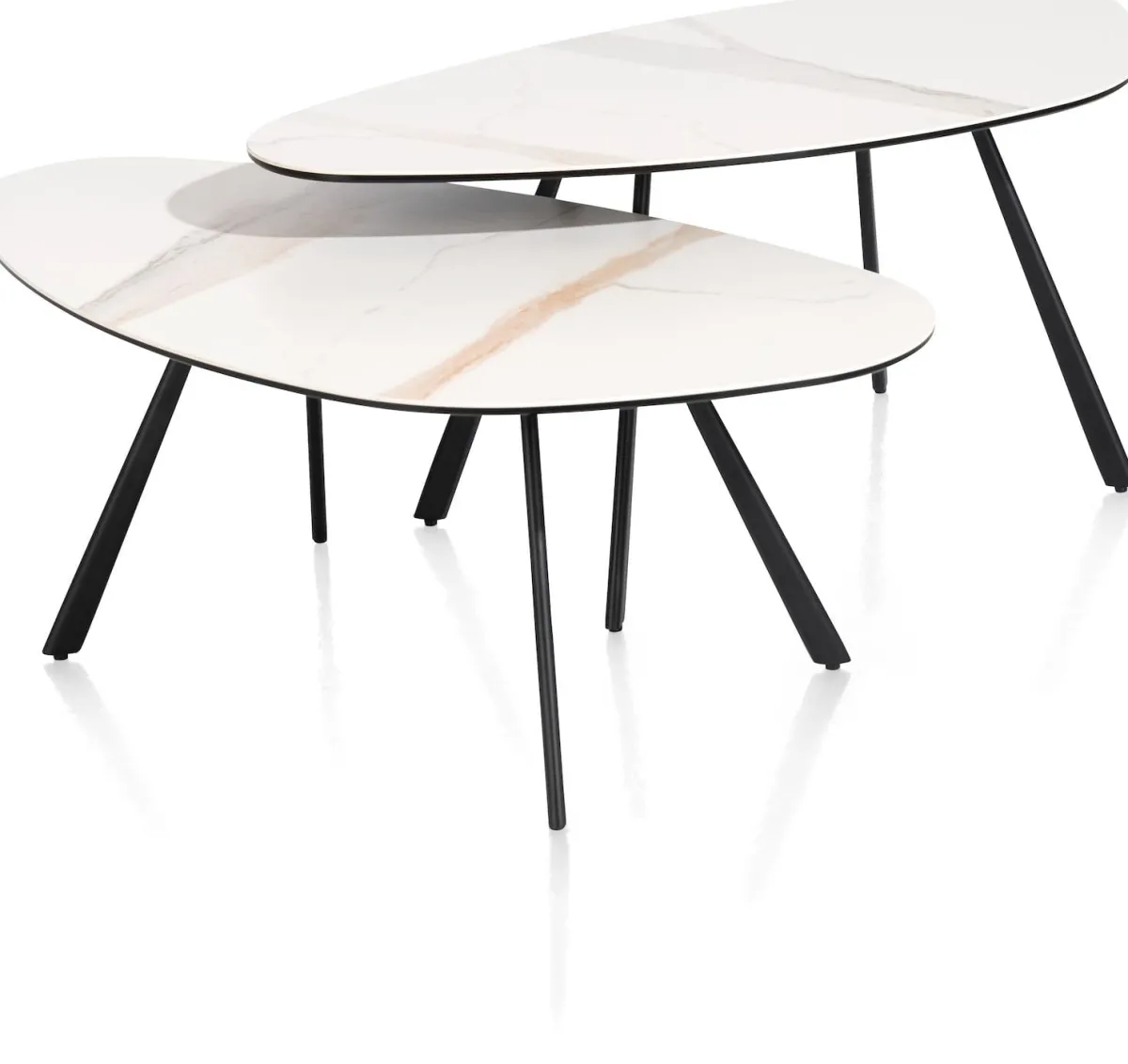 New XOOON Montello lage salontafel met keramiek blad 94x49cm