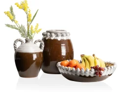 Sale XOOON Nera vaas (H26cm) in de kleur Bruin - COCOmaison