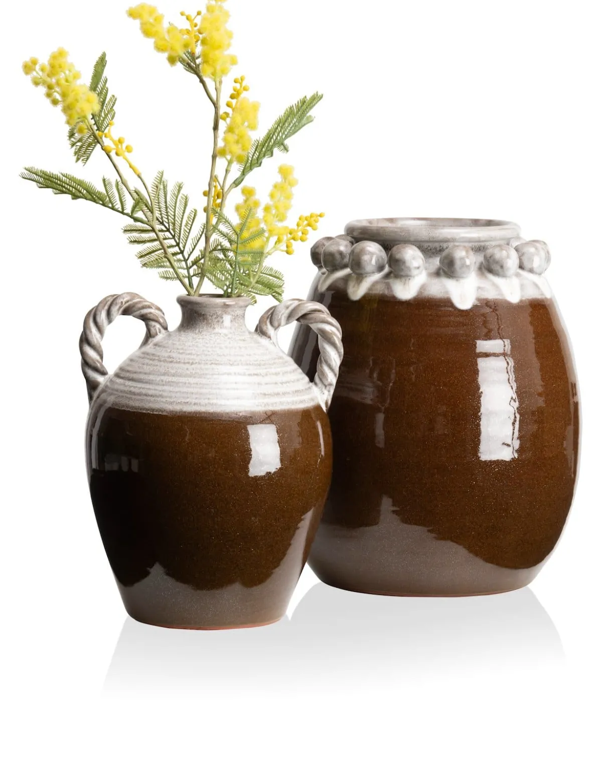 New XOOON Nera vaas (H31cm) in de kleur Bruin - COCOmaison