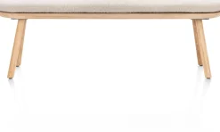 Hot XOOON Niora, bank 160x43cm - massief eiken - houten pootjes - inclusief kussen