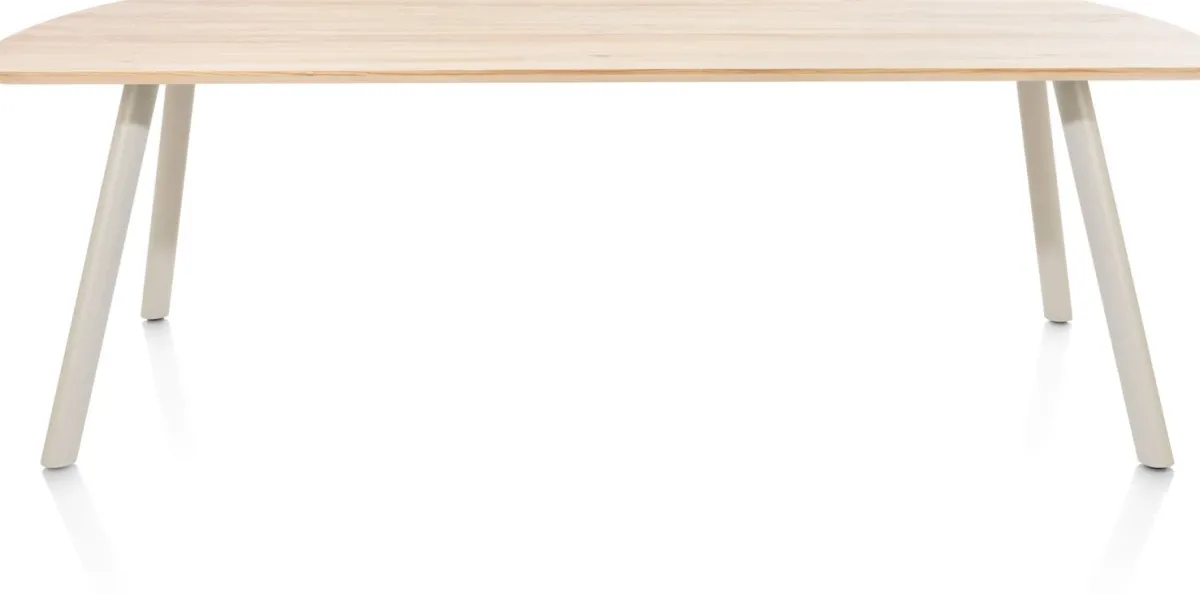 New XOOON NIORA eetkamertafel 240 x 100 cm - rechthoek - zijdegrijs
