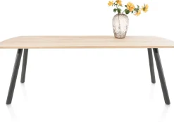 Hot XOOON NIORA eetkamertafel 240 x 100 cm - metalen poot - grafiet