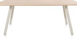 Online XOOON NIORA eetkamertafel 210 x 100 cm - rechthoek - zijdegrijs