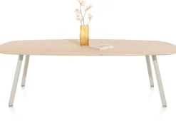 Discount XOOON NIORA eetkamertafel 270 x 120 cm - deens ovaal - zijdegrijs