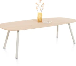 Discount XOOON NIORA eetkamertafel 270 x 120 cm - deens ovaal - zijdegrijs