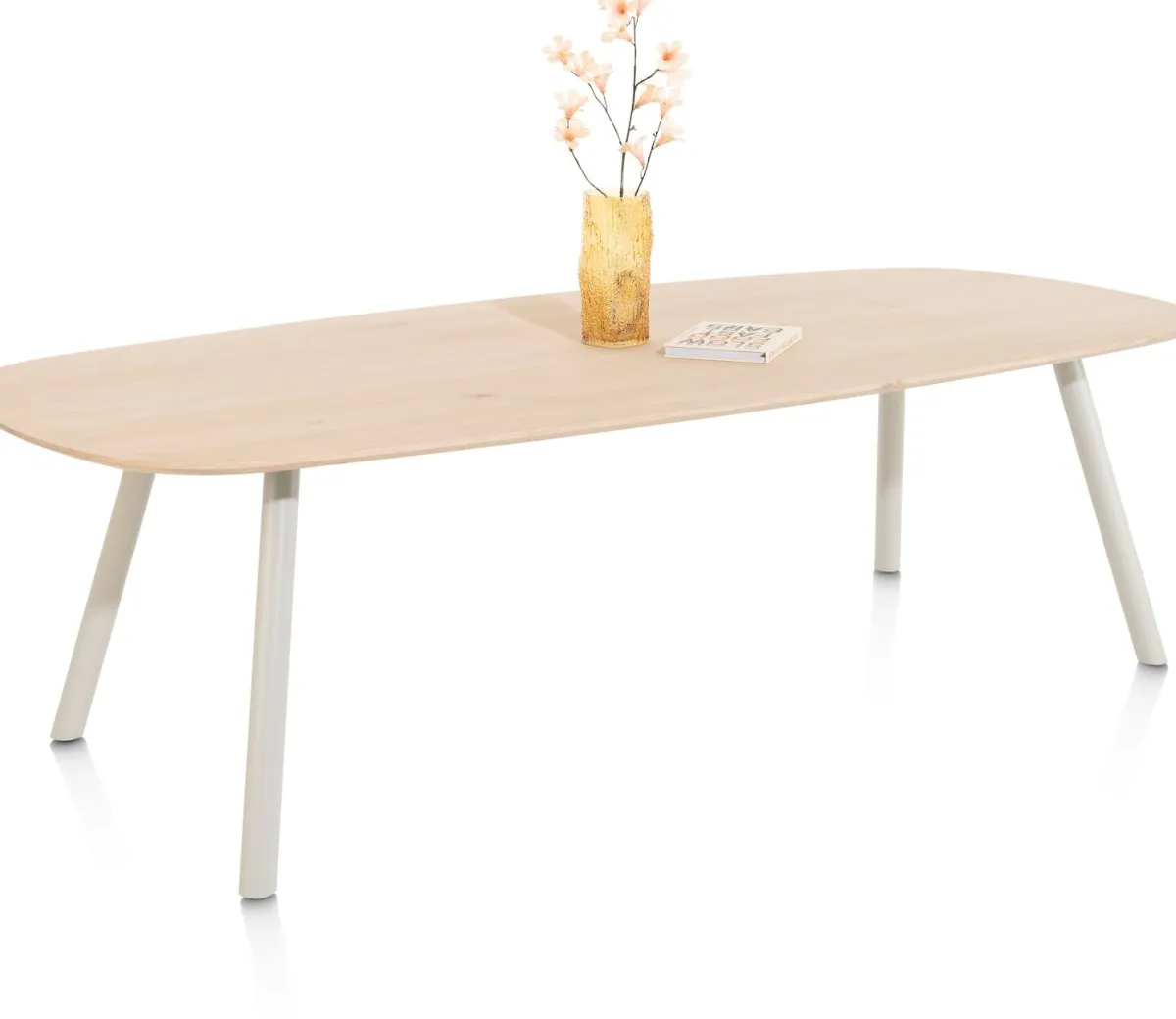 Discount XOOON NIORA eetkamertafel 270 x 120 cm - deens ovaal - zijdegrijs