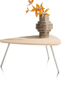 New XOOON NIORA salontafel 85 x 77 cm - eiken fineer - zijdegrijs