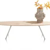 Outlet XOOON NIORA salontafel 150 x 50 cm - eiken fineer - zijdegrijs