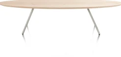 Outlet XOOON NIORA salontafel 150 x 50 cm - eiken fineer - zijdegrijs