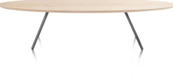 Outlet XOOON NIORA salontafel 150 x 50 cm - eiken fineer - grafiet