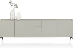 New XOOON NOON dressoir 240 cm - 3-deuren + 2-laden - lichtgrijs