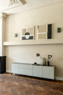 New XOOON NOON dressoir 240 cm - 3-deuren + 2-laden - lichtgrijs