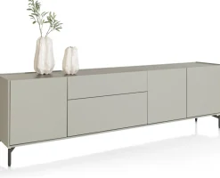 New XOOON NOON dressoir 240 cm - 3-deuren + 2-laden - lichtgrijs