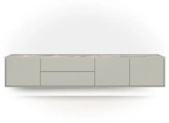 Discount XOOON NOON lowboard 210 cm - 3-deuren + 2-laden - lichtgrijs