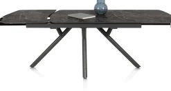 Discount XOOON Novello, uitschuiftafel 200 (+ 78) x 100 cm - Primo Laminato marble - Onyx