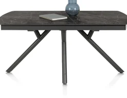 Discount XOOON Novello, uitschuiftafel 200 (+ 78) x 100 cm - Primo Laminato marble - Onyx