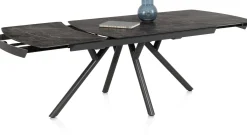 Discount XOOON Novello, uitschuiftafel 200 (+ 78) x 100 cm - Primo Laminato marble - Onyx