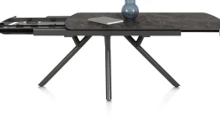 Discount XOOON Novello, uitschuiftafel 200 (+ 78) x 100 cm - Primo Laminato marble - Onyx