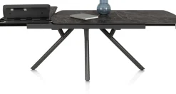 Discount XOOON Novello, uitschuiftafel 200 (+ 78) x 100 cm - Primo Laminato marble - Onyx