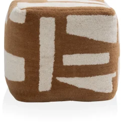 Clearance XOOON Olivia poef (H40cm) in de kleur Bruin - COCOmaison