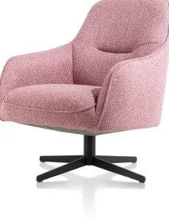 XOOON Oviedo fauteuil met combistof en lage rug
