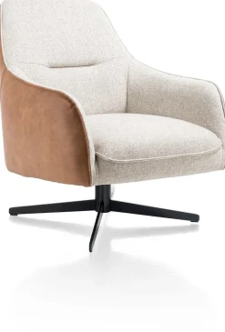 XOOON Oviedo fauteuil met combistof en lage rug