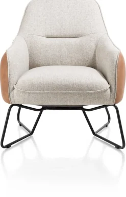 XOOON Oviedo fauteuil met combistof en lage rug