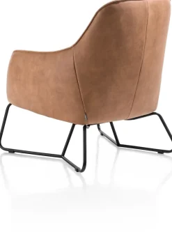 XOOON Oviedo fauteuil met combistof en lage rug