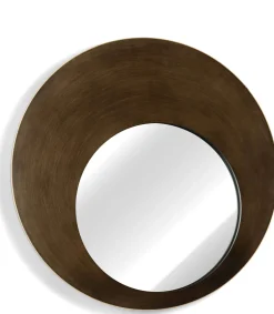 Best XOOON Pelle spiegel XL D80cm in de kleur Bruin - COCOmaison