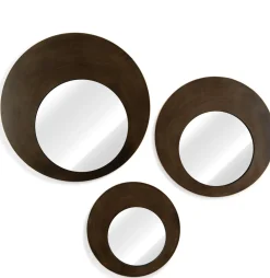 Best XOOON Pelle spiegel XL D80cm in de kleur Bruin - COCOmaison