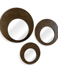 Best XOOON Pelle spiegel XL D80cm in de kleur Bruin - COCOmaison
