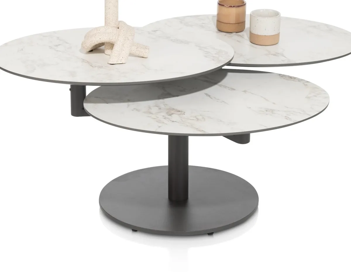 XOOON PETE salontafel draaibaar - ca. 100 x 100 cm (rond) - wit