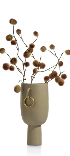 Clearance XOOON Presley vaas H34cm in de kleur Beige - COCOmaison